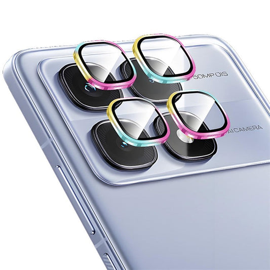 ENKAY HAT PRINCE 1Set For Xiaomi Redmi K70 Ultra Camera Lens Protector Metal Ring Lens Film - Colorful