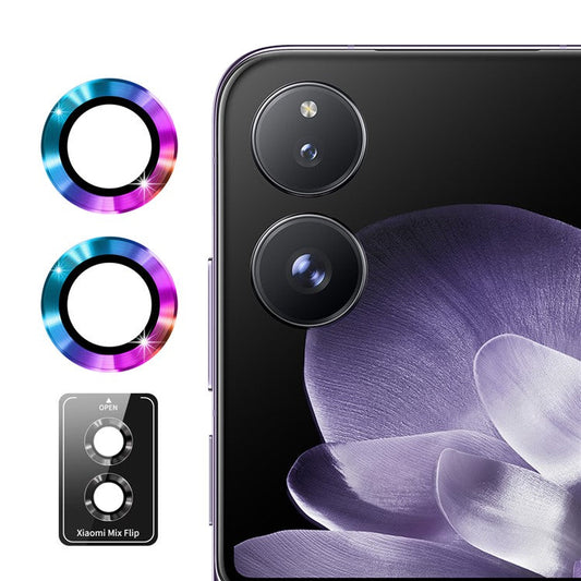 ENKAY HAT PRINCE 1Set For Xiaomi Mix Flip 5G Camera Lens Protector Metal Ring Lens Film - Multi-Color