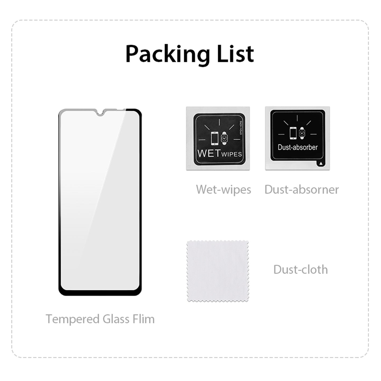 DUX DUCIS For Samsung Galaxy A06 Screen Protector Medium Alumina Glass Film Anti-Explosion (9D)
