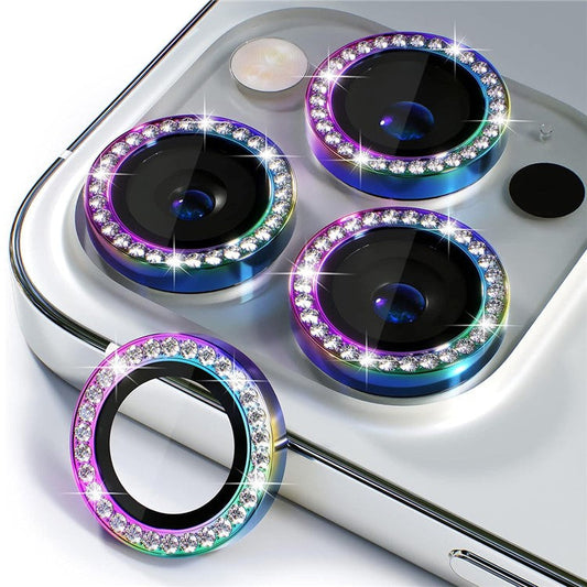 ENKAY HAT PRINCE 1 Set For iPhone 16 Pro / 16 Pro Max Camera Lens Protector Tempered Glass+Aluminum Alloy Lens Film - Colorful