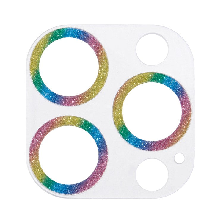 For iPhone 16 Pro / 16 Pro Max Camera Lens Protector Glitter Tempered Glass Lens Film - Multi-Color