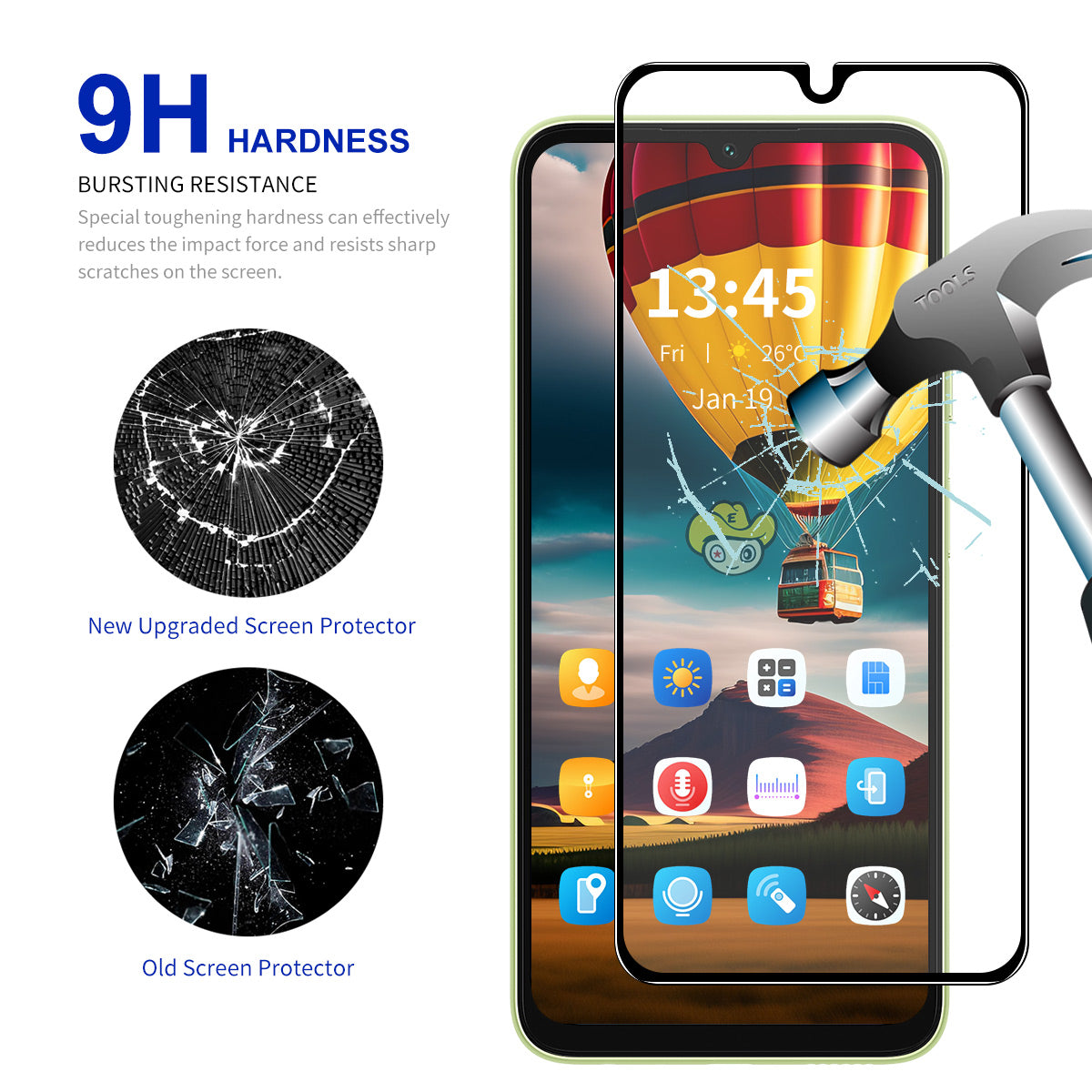 ENKAY HAT PRINCE 2Pcs For Samsung Galaxy A16 5G / A16 4G Screen Protector 0.26mm 2.5D High Aluminium-Silicon Glass Film