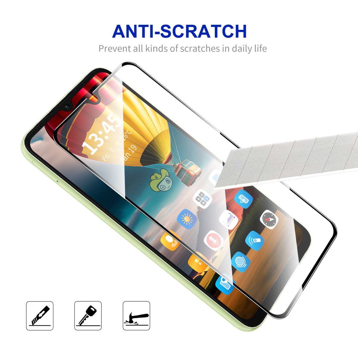 ENKAY HAT PRINCE 2Pcs For Samsung Galaxy A16 5G / A16 4G Screen Protector 0.26mm 2.5D High Aluminium-Silicon Glass Film