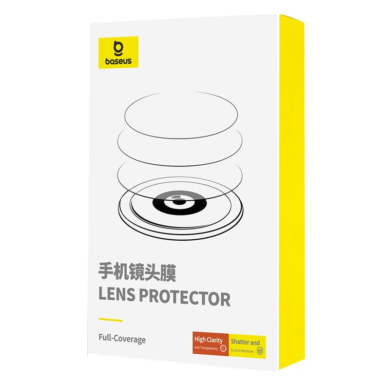 BASEUS 1 Set (2Pcs) For iPhone 16 Plus / 16 Camera Lens Protector Corning Gorilla Glass HD Clear Lens Film