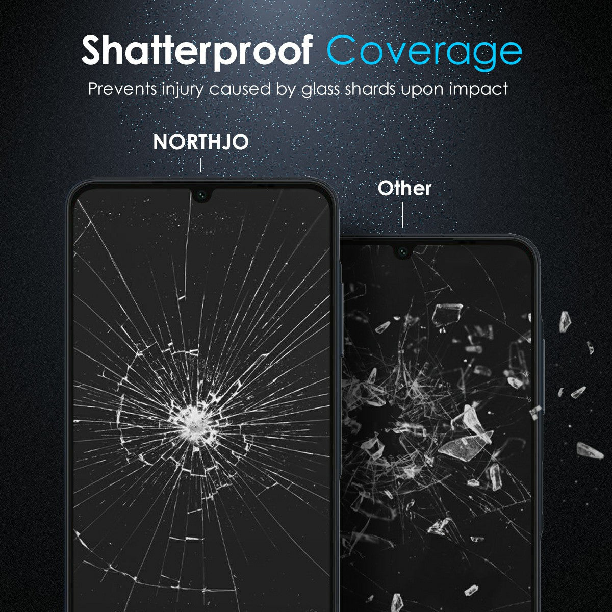 NORTHJO A+ For Samsung Galaxy A06 Screen Protector High Aluminum-Silicon Film 0.3mm 2.5D - Black