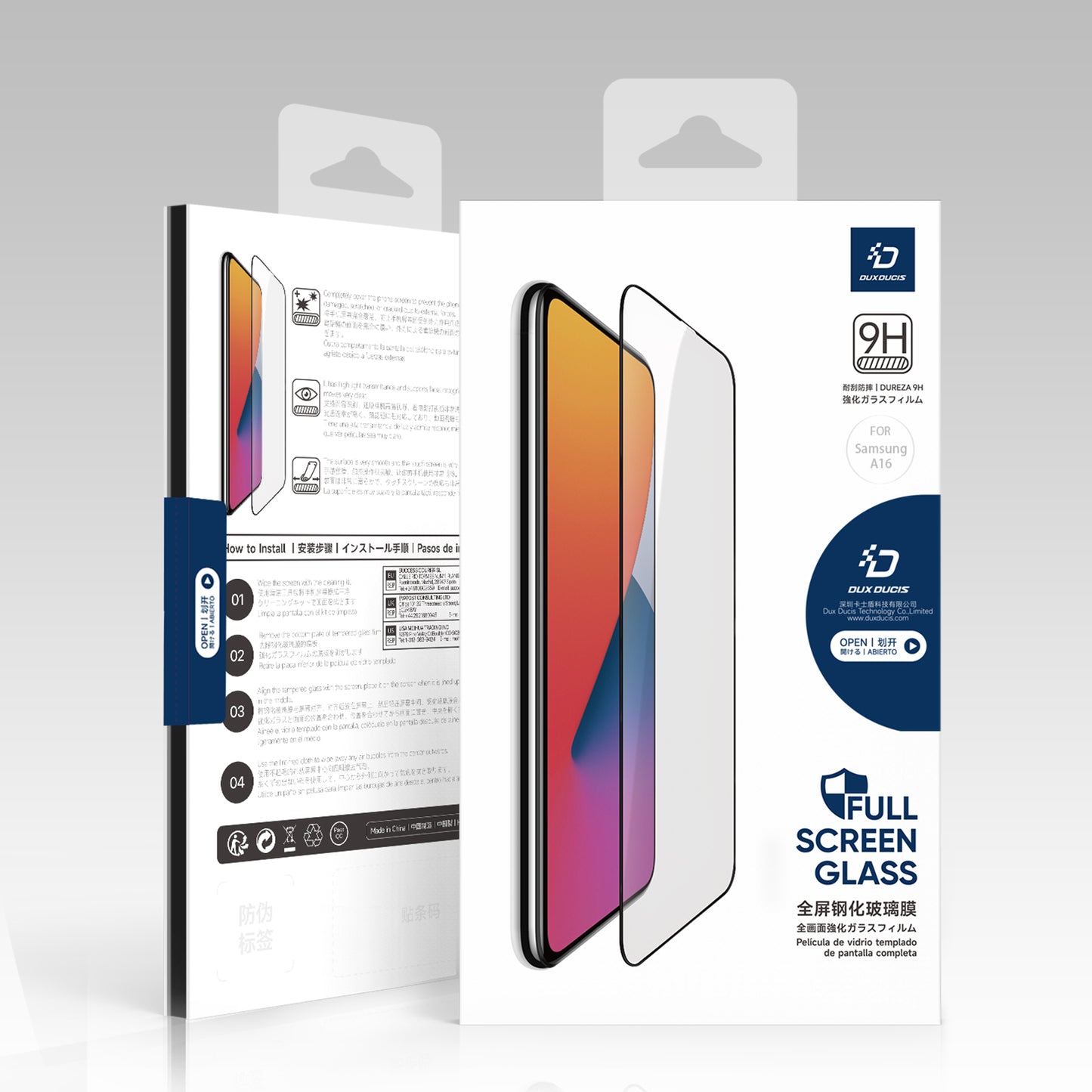 DUX DUCIS For Samsung Galaxy A16 5G / A16 4G Screen Protector Medium Alumina Glass Film Anti-Explosion (9D)