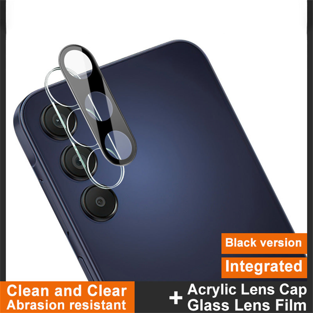 IMAK For Samsung Galaxy A16 5G / A16 4G Tempered Glass Lens Film+Acrylic Cap (Black Version)