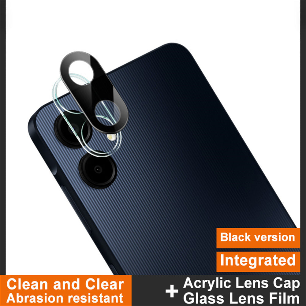 IMAK For Samsung Galaxy A06 Tempered Glass Lens Film+Acrylic Cap (Black Version)