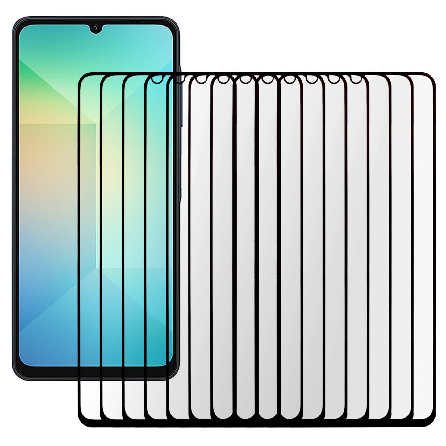 10Pcs / Set For Samsung Galaxy A06 Tempered Glass Full Screen Protector 9H Hardness