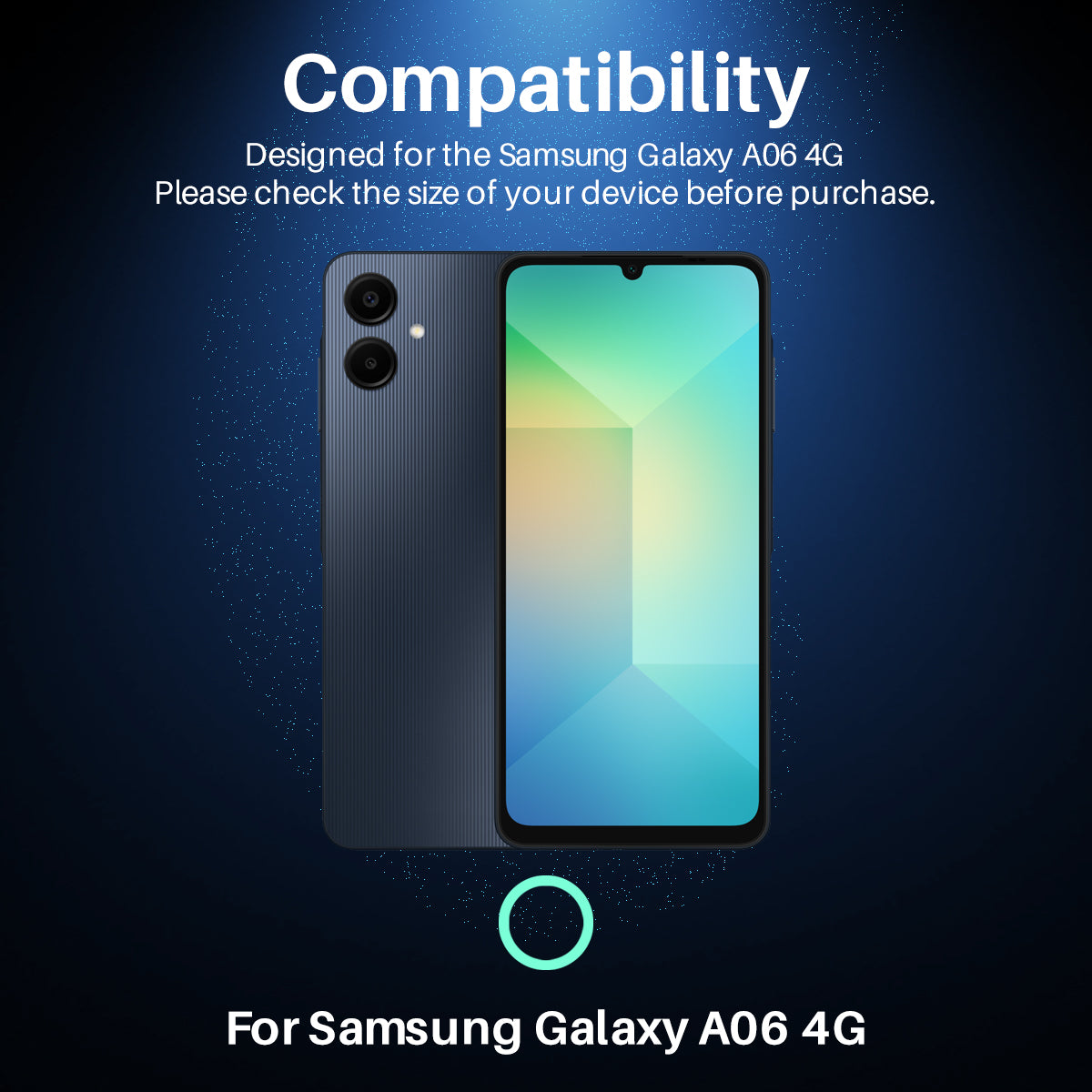NORTHJO 1 Set For Samsung Galaxy A06 Camera Lens Flim+Tempered Glass+Metal Ring Lens Protector - Black