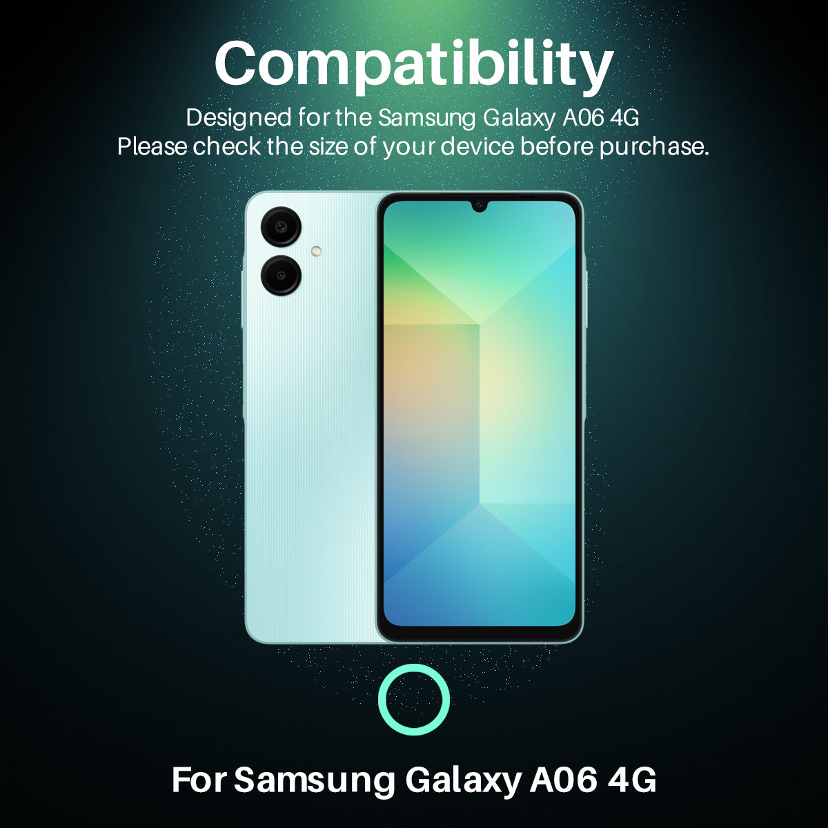 NORTHJO 1 Set For Samsung Galaxy A06 Camera Lens Flim+Tempered Glass+Metal Ring Lens Protector - Green