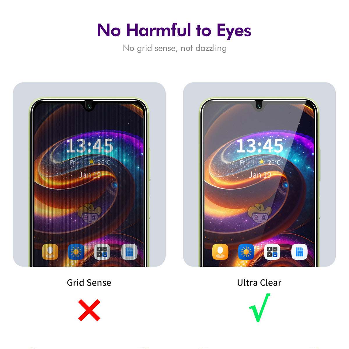 For Samsung Galaxy A06 ENKAY HAT PRINCE Screen Protector Silk Printing Film Easy to Install Anti-Spy - Grey