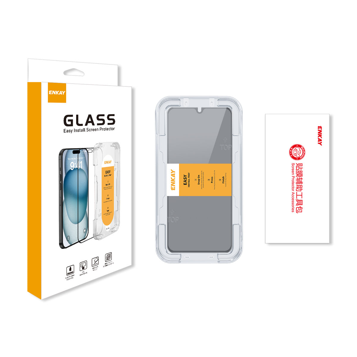 For Samsung Galaxy A06 ENKAY HAT PRINCE Screen Protector Silk Printing Film Easy to Install Anti-Spy - Grey