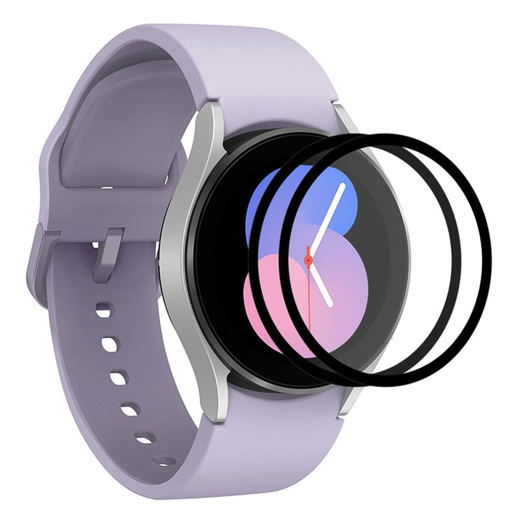 ENKAY HAT PRINCE 2Pcs / Set Tempered Glass Screen Protector for Samsung Galaxy Watch 5 40mm Scratch-Proof 9H Screen Film Silk Printing Full Coverage HD Screen Protector