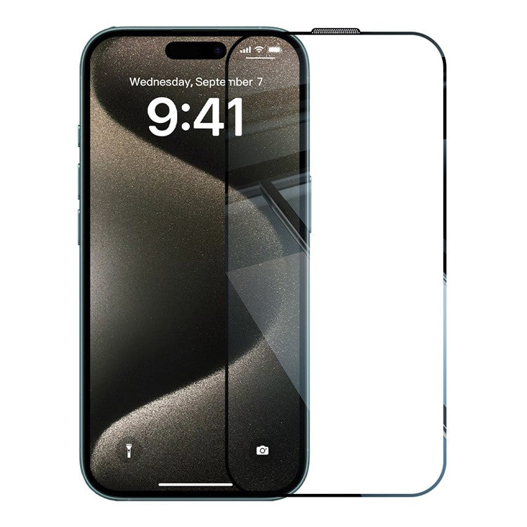 RURIHAI For iPhone 15 Pro Case Clear TPU Phone Cover with Easy Installation High Aluminium-Silicon Glass Film