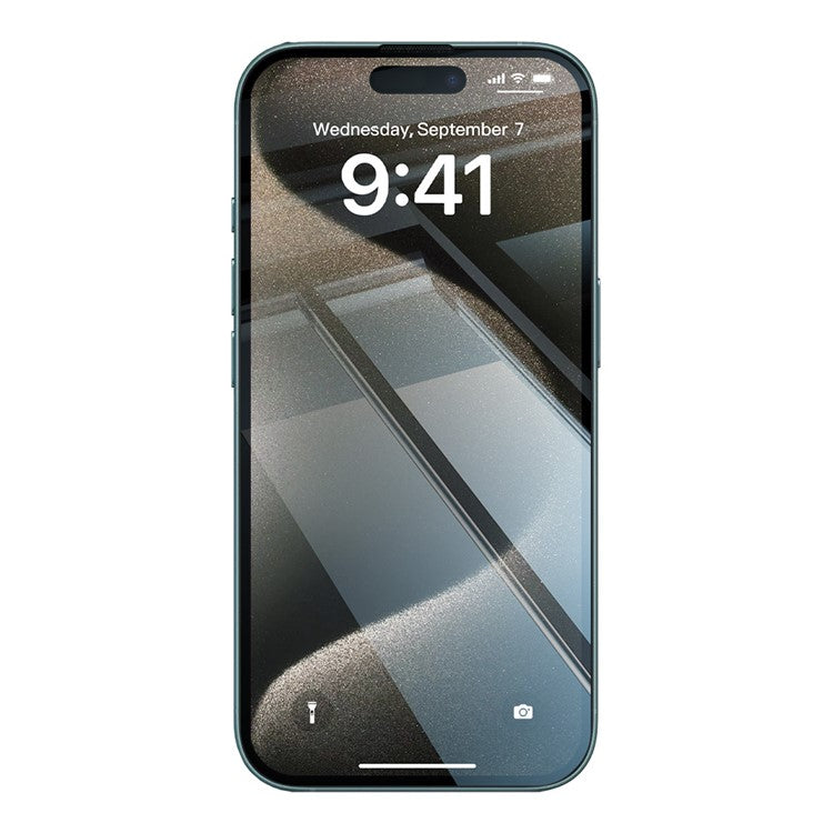 RURIHAI For iPhone 15 Pro Case Clear TPU Phone Cover with Easy Installation High Aluminium-Silicon Glass Film