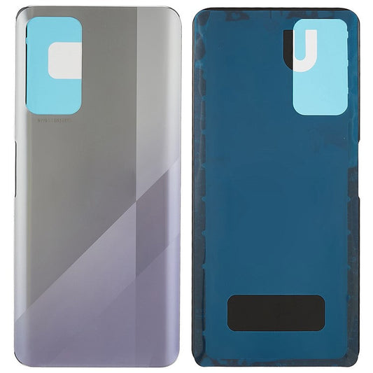 For Honor X10 5G Battery Housing Cover with Adhesive Sticker Replacement Parts - Silver