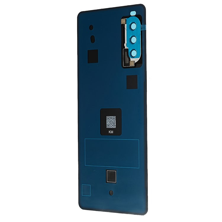 For Sony Xperia 10 III 5G OEM Battery Housing with Adhesive Sticker + Camera Lens Cover - Black