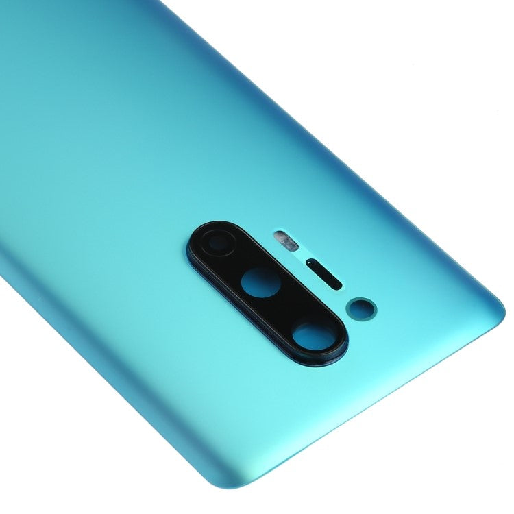 For OnePlus 8 Pro OEM Battery Housing with Adhesive Sticker + Camera Lens Cover - Green
