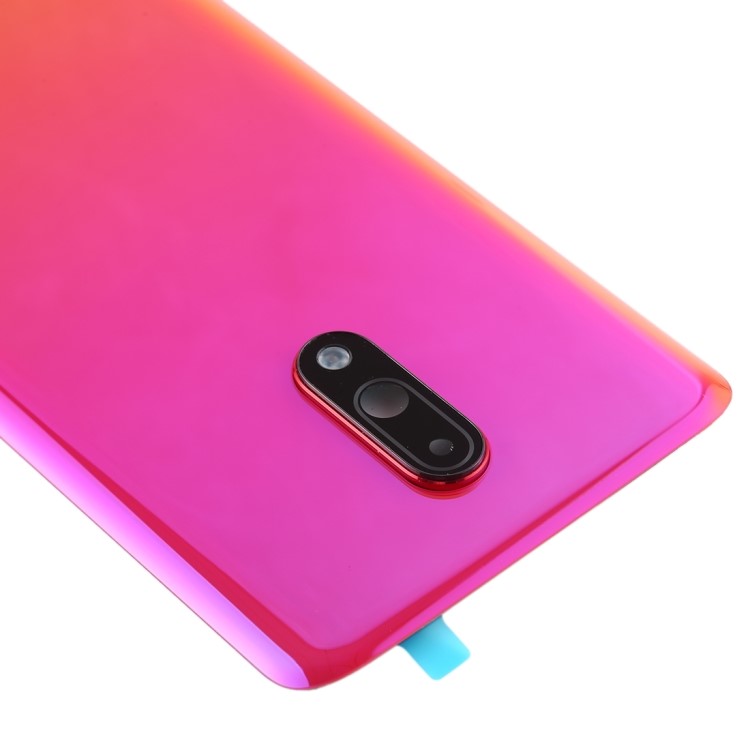 For OnePlus 7 OEM Battery Housing with Adhesive Sticker + Camera Lens Cover - Red