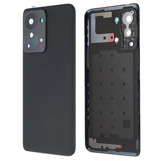 For OnePlus Nord 2T 5G OEM Battery Housing with Adhesive Sticker + Camera Lens Cover - Black