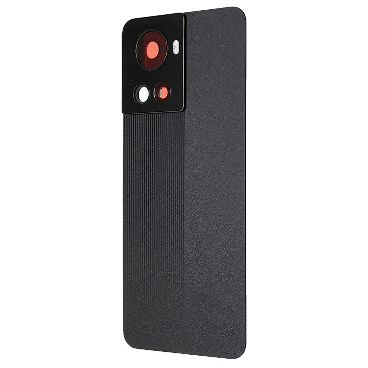 For OnePlus 10R 5G OEM Battery Housing with Adhesive Sticker + Camera Lens Cover - Black