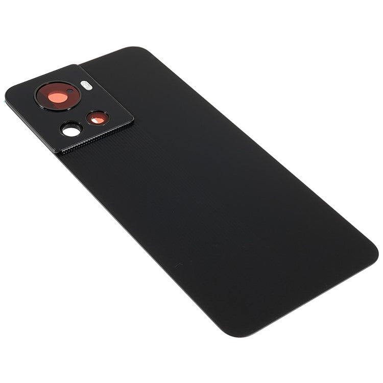For OnePlus 10R 5G OEM Battery Housing with Adhesive Sticker + Camera Lens Cover - Black