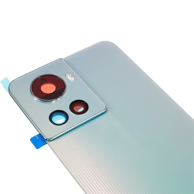 For OnePlus 10R 5G OEM Battery Housing with Adhesive Sticker + Camera Lens Cover - Green