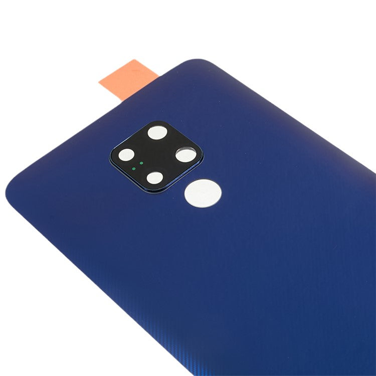 For Huawei Mate 20 X Back Battery Housing Cover with Camera Ring Lens Cover Spare Part (without Logo) - Blue