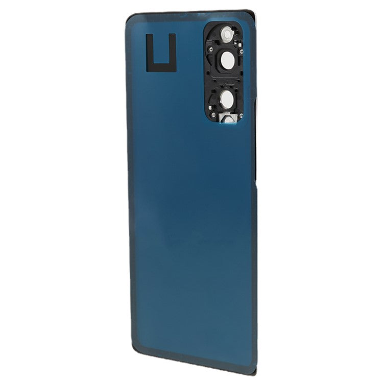 For Honor 70 5G Back Battery Housing Cover with Camera Ring Lens Cover Spare Part (without Logo) - Silver