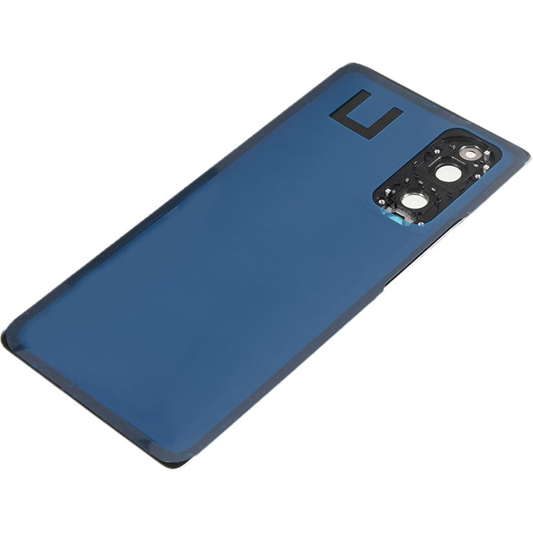 For Honor 70 5G Back Battery Housing Cover with Camera Ring Lens Cover Spare Part (without Logo) - Silver