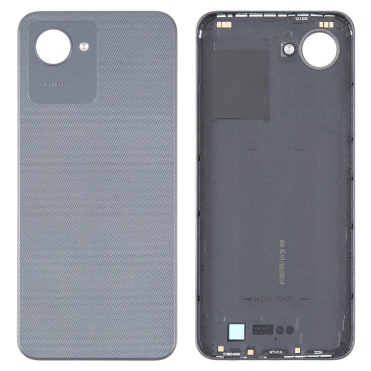 For Realme C30 OEM Cell Phone Rear Housing Back Cover Replacement Parts - Grey
