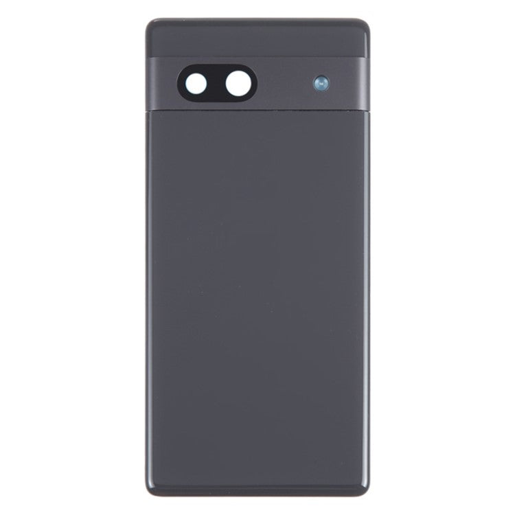 For Google Pixel 7a GWKK3 / GHL1X / G0DZQ / G82U8 OEM Battery Housing Cover Repair Part + Camera Lens Ring Cover - Black