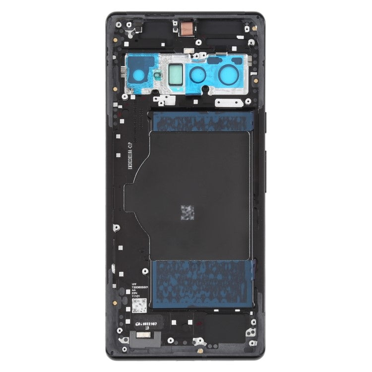 For Google Pixel 6 Pro 5G OEM Back Battery Housing Cover + Middle Plate Frame Replacement - Black