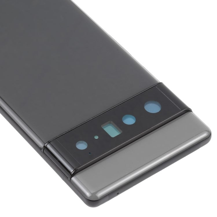 For Google Pixel 6 Pro 5G OEM Back Battery Housing Cover + Middle Plate Frame Replacement - Black