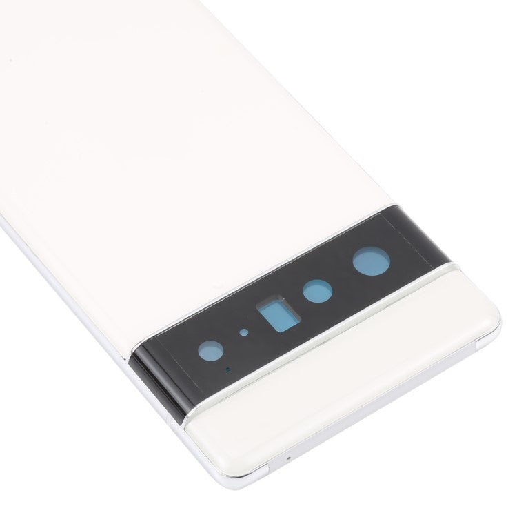 For Google Pixel 6 Pro 5G OEM Back Battery Housing Cover+Middle Plate Frame Replacement - White