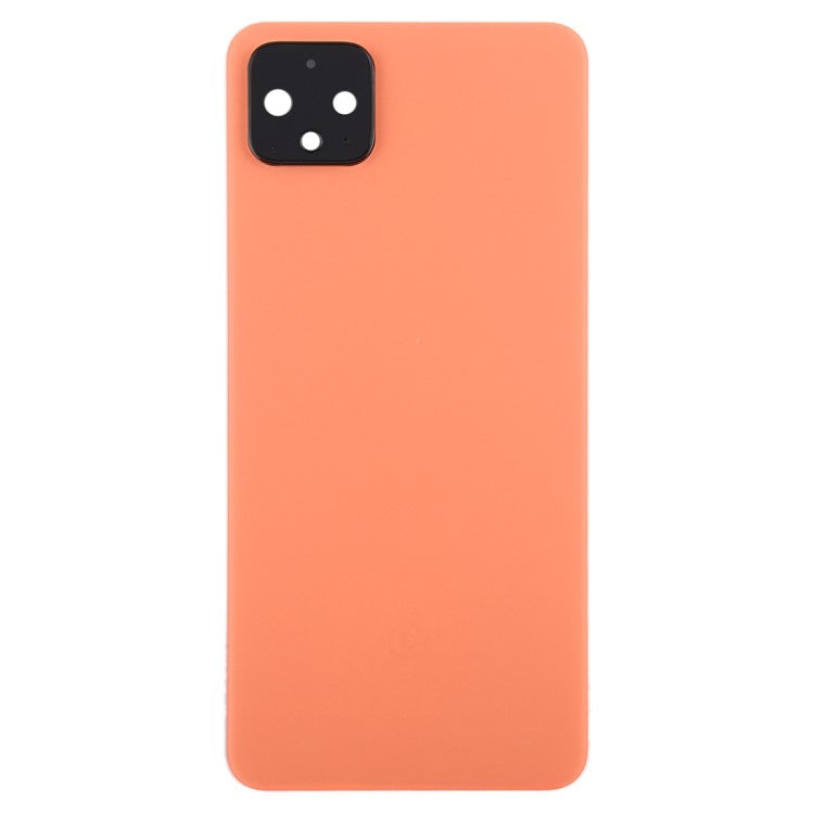 For Google Pixel 4 OEM Battery Back Cover Rear Door Housing Replacement with Camera Lens Ring Cover - Orange