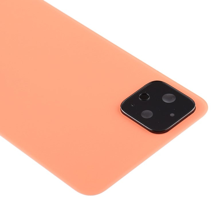 For Google Pixel 4 OEM Battery Back Cover Rear Door Housing Replacement with Camera Lens Ring Cover - Orange