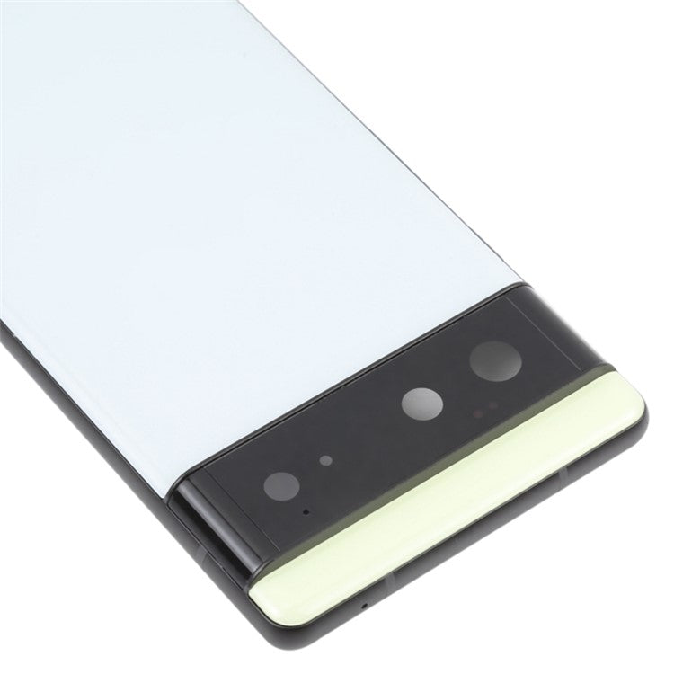 For Google Pixel 6 Back Battery Housing Cover+Middle Plate Frame Replacement - Green