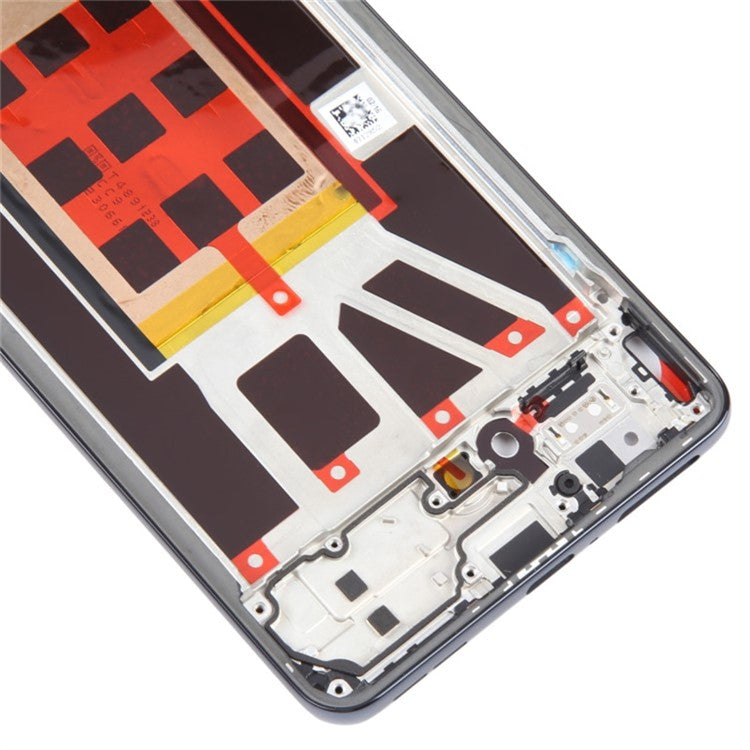 For Oppo Reno9 5G Mobile Phone Middle Plate Frame Repair Part (A-Side) (without Logo) - Black