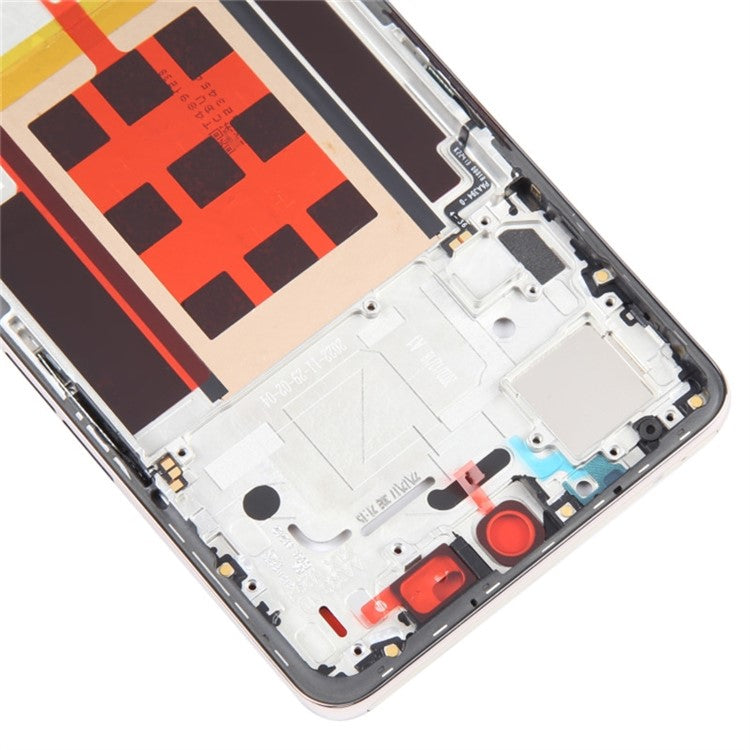 For Oppo Reno9 5G Mobile Phone Middle Plate Frame Repair Part (A-Side) (without Logo) - Gold