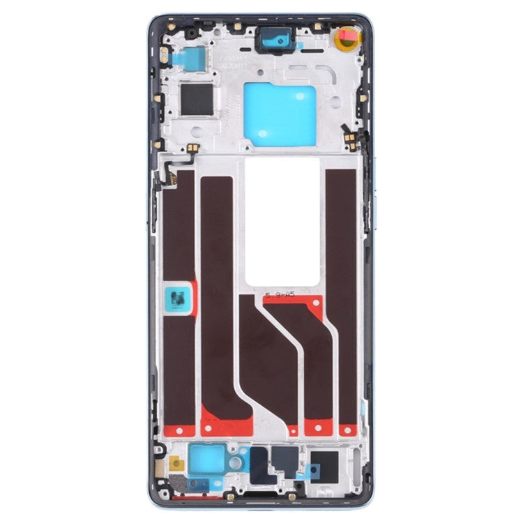For Oppo Reno6 Pro 5G Phone Middle Plate Frame Repair Part (A-Side) (without Logo) - Blue
