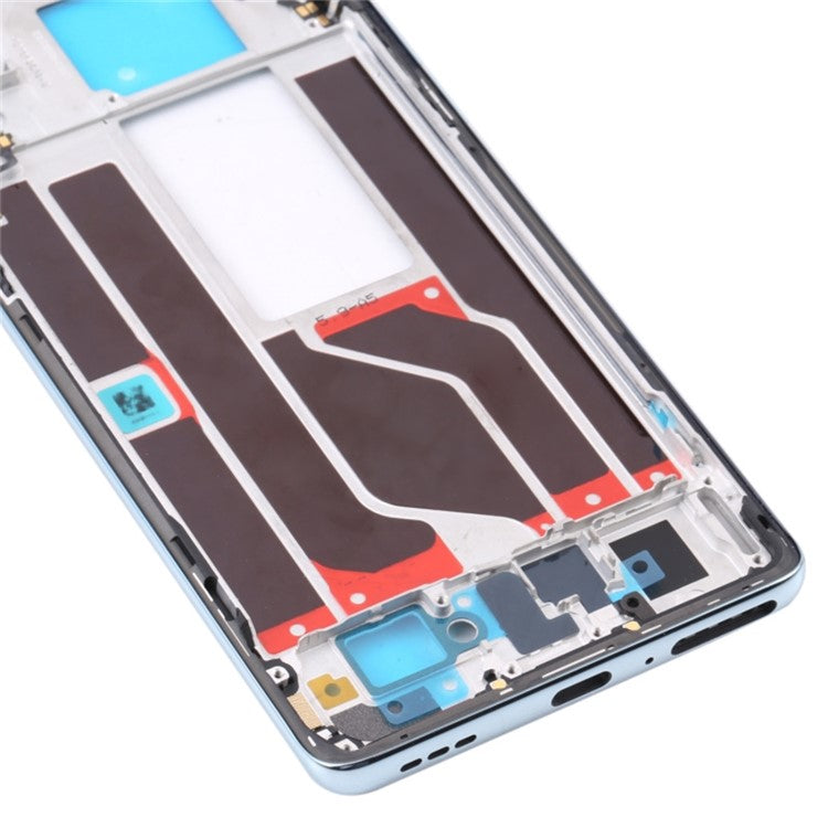 For Oppo Reno6 Pro 5G Phone Middle Plate Frame Repair Part (A-Side) (without Logo) - Blue