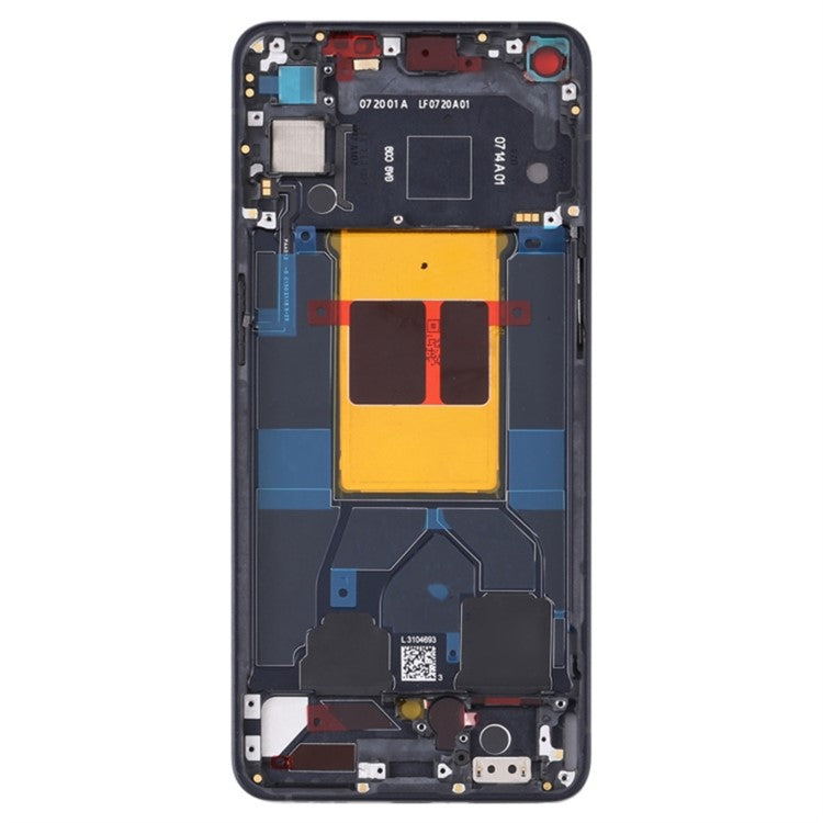 For Oppo Reno6 5G Cell Phone Middle Plate Frame Repair Part (A-Side) (without Logo) - Black