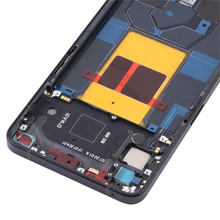 For Oppo Reno6 5G Cell Phone Middle Plate Frame Repair Part (A-Side) (without Logo) - Black