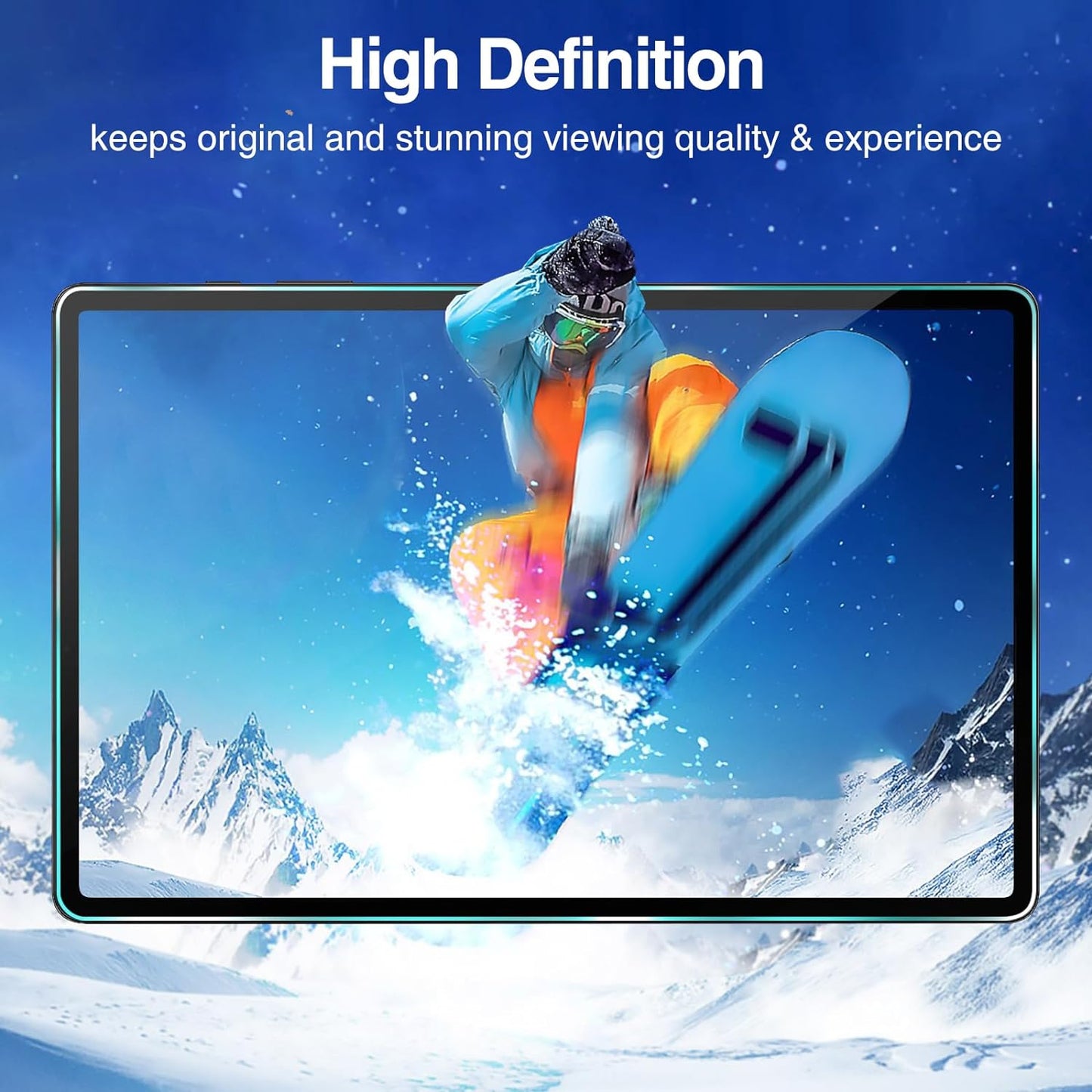 For Samsung Galaxy Tab S9 FE+ Tablet Screen Protector Arc Edge Tempered Glass HD Clear Film