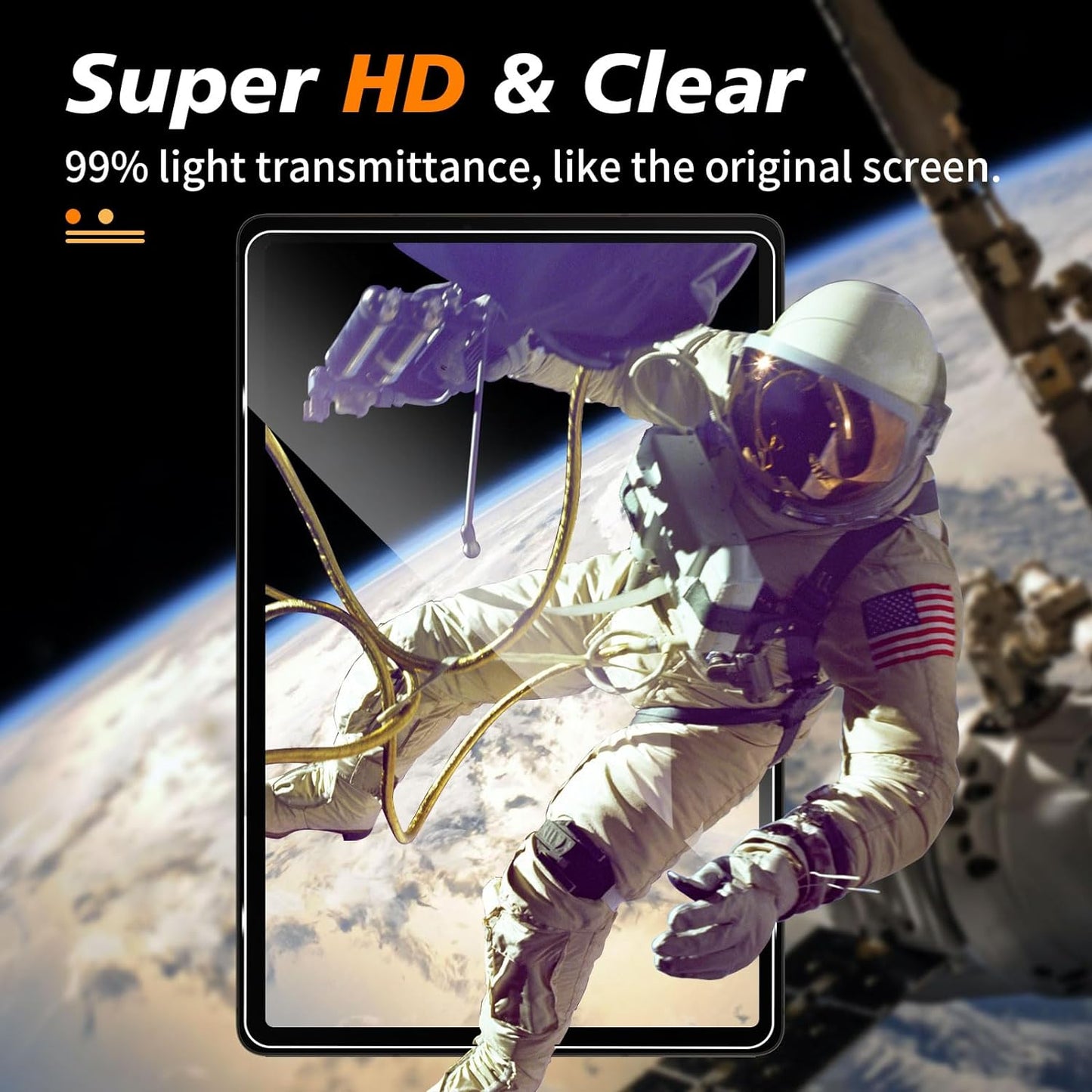 For Samsung Galaxy Tab S9 FE Tempered Glass Screen Protector 2.5D Straight Edge Film