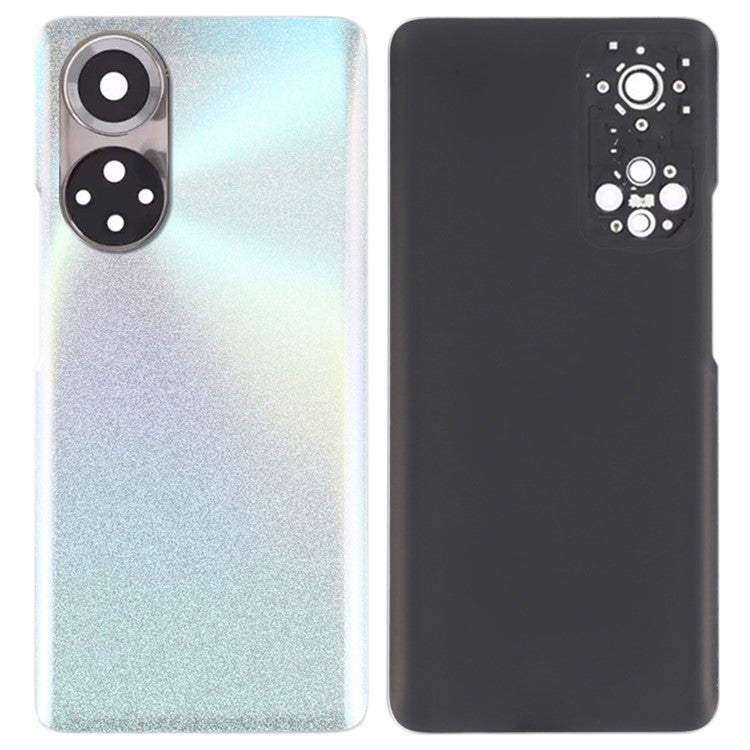 For Honor 50 Pro Housing Battery Door Back Cover with Camera Ring Cover Phone Parts (without Logo) - Silver