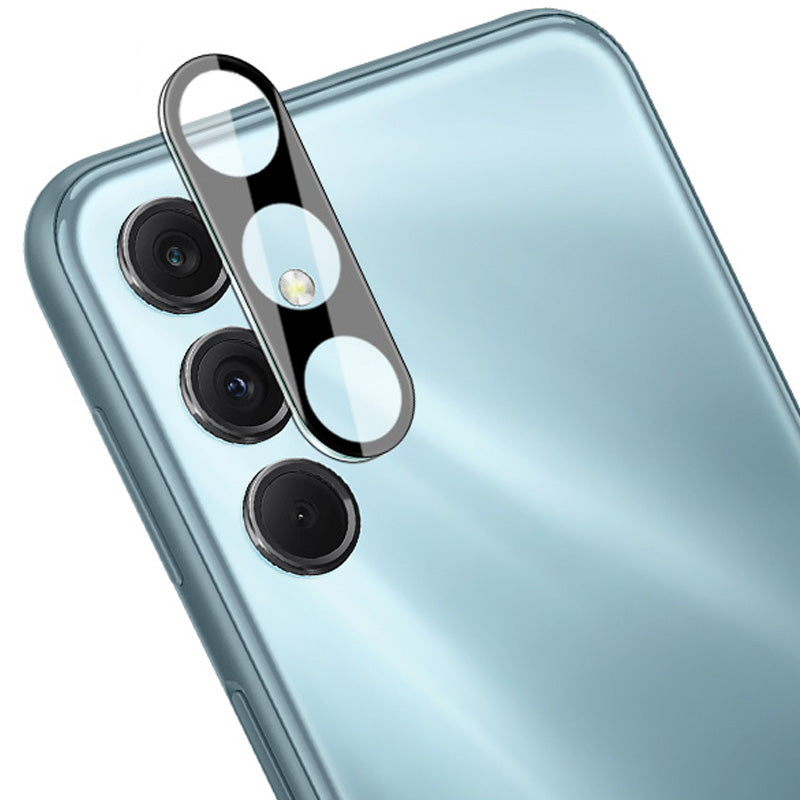 IMAK For Samsung Galaxy M34 5G / F34 5G Camera Lens Protector Integrated Acrylic Lens Cap + Tempered Glass Lens Film (Black Version)
