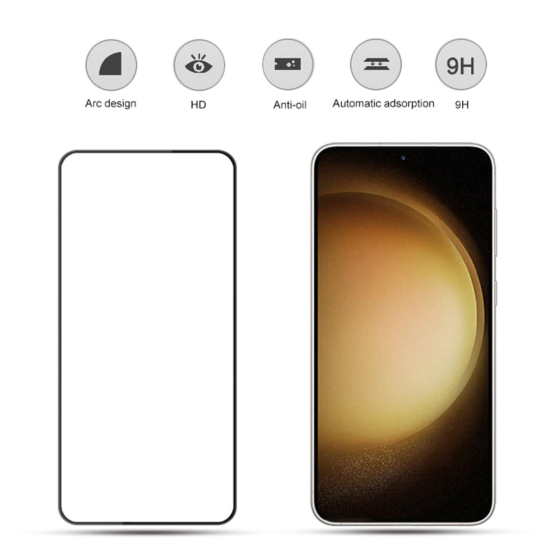 MOCOLO For Samsung Galaxy S24+ Silk Printing Tempered Glass HD Clear Screen Protector - Black